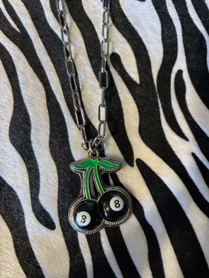 Cherry 8 Ball Necklace