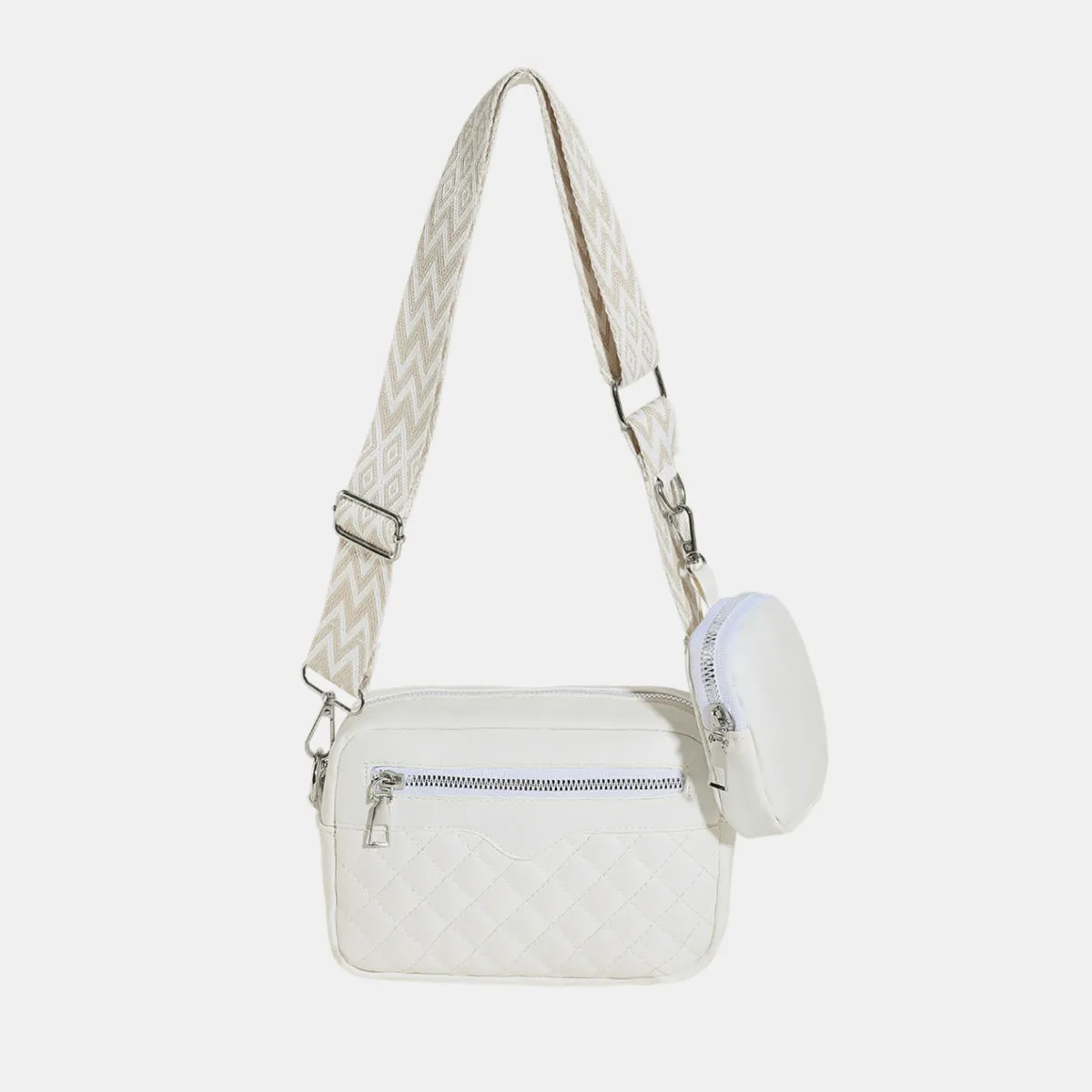 Cleo Quilted Vegan Leather Crossbody Bag