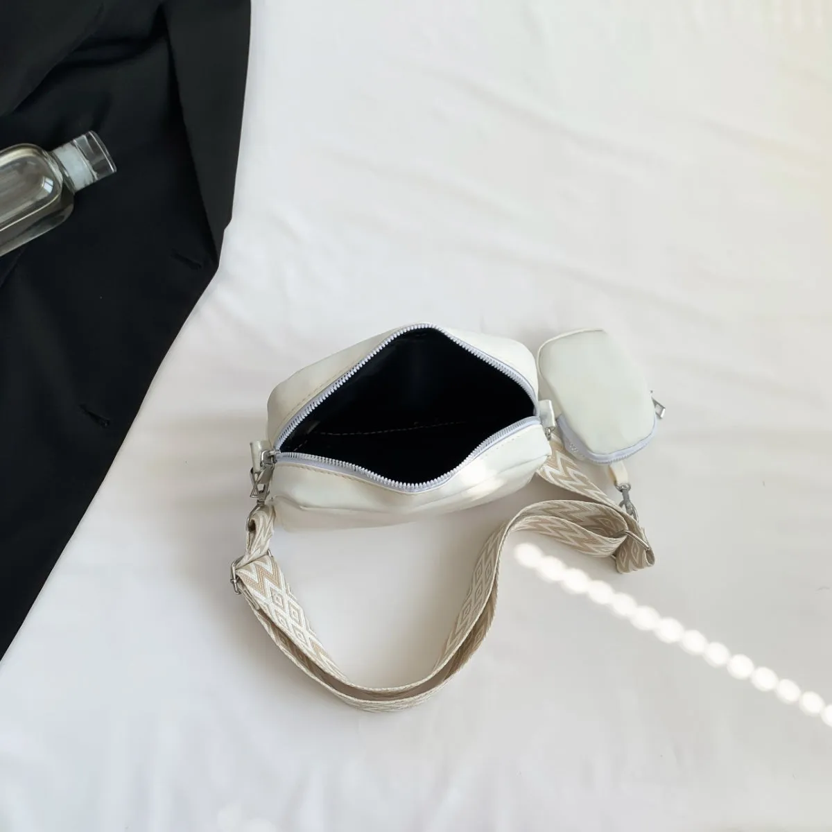 Cleo Quilted Vegan Leather Crossbody Bag
