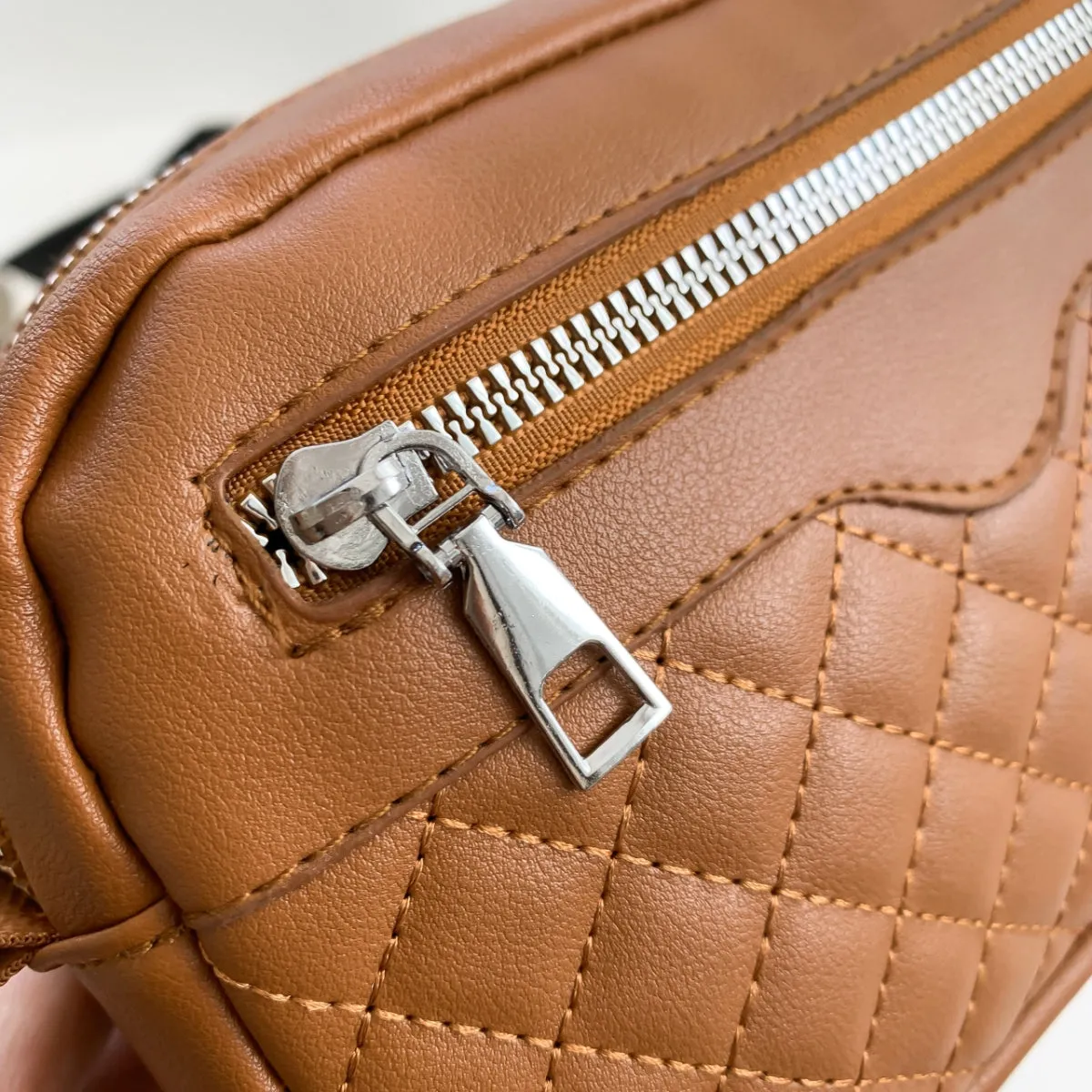 Cleo Quilted Vegan Leather Crossbody Bag