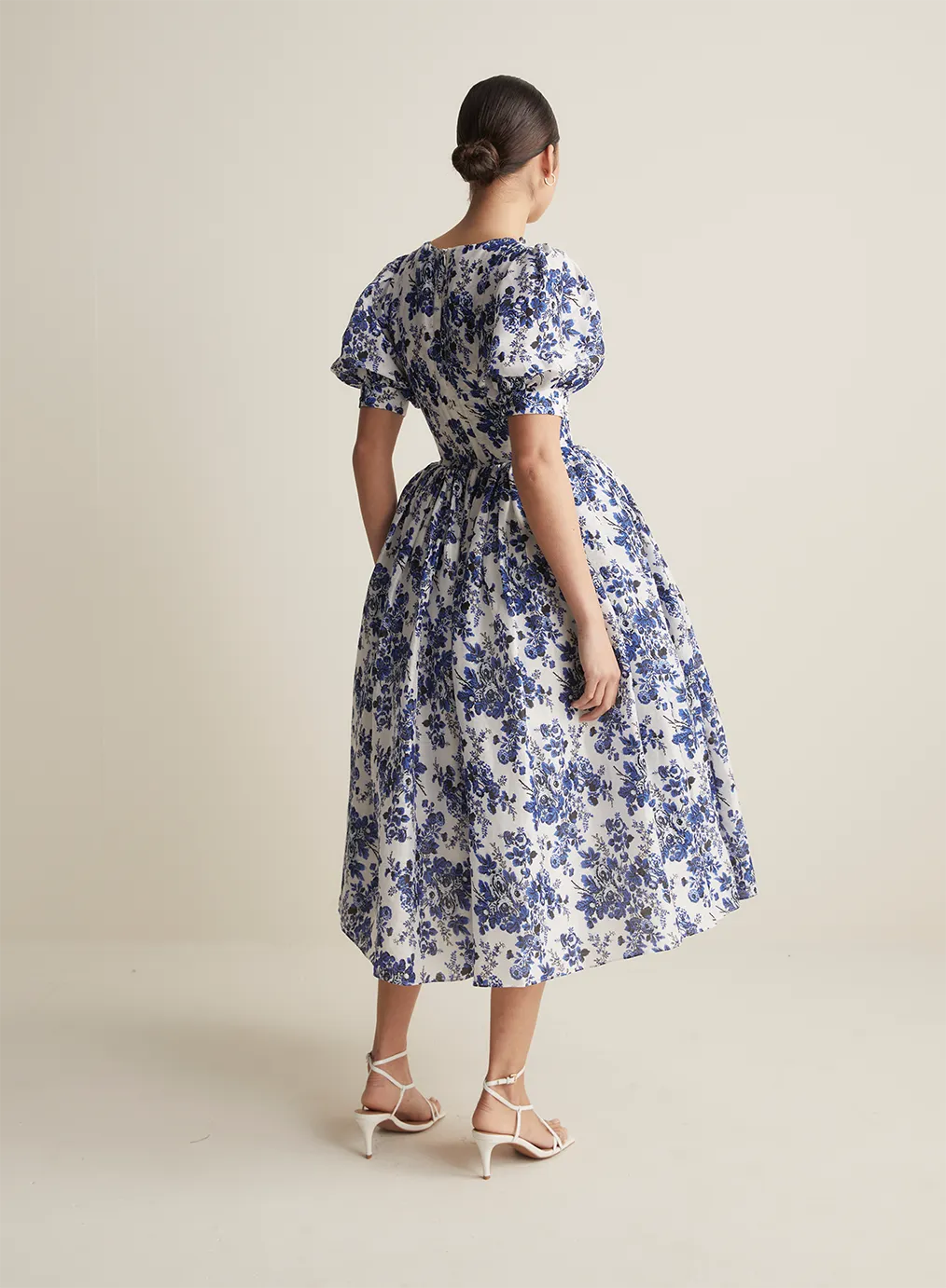 Florentine Silk Linen Midi Dress