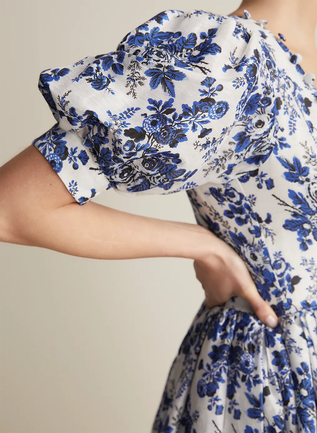 Florentine Silk Linen Midi Dress