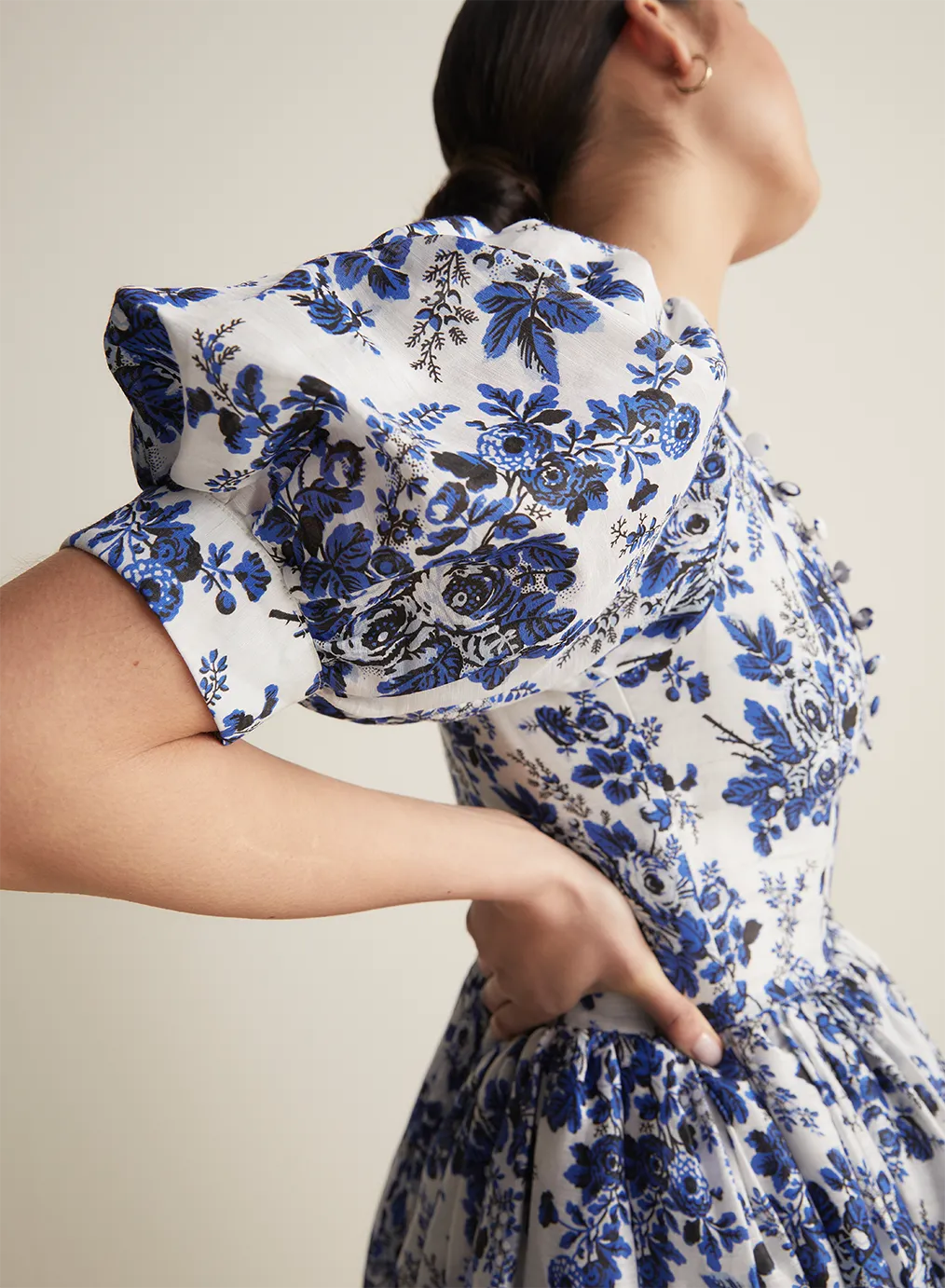Florentine Silk Linen Midi Dress