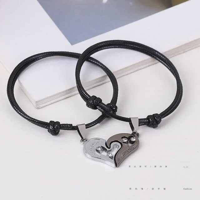 Half Heart Bracelets for Couples