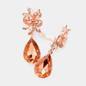 iLLASPARKZ Glass Crystal Teardrop Clip On Earrings iLLASPARKZ Glass Crystal Teardrop Clip On Earrings