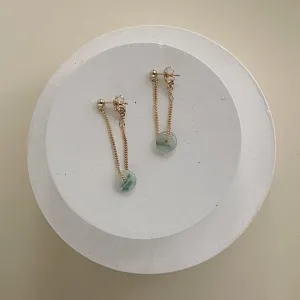 Jadeite Chain Earrings
