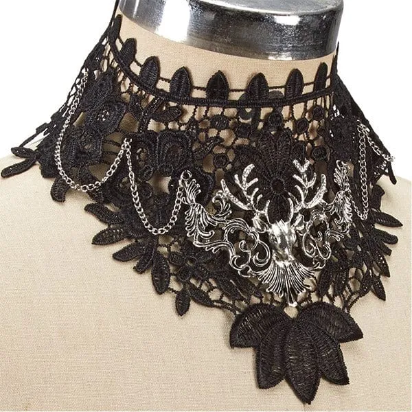 Lace Deer Collar Choker