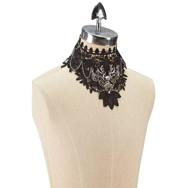 Lace Deer Collar Choker