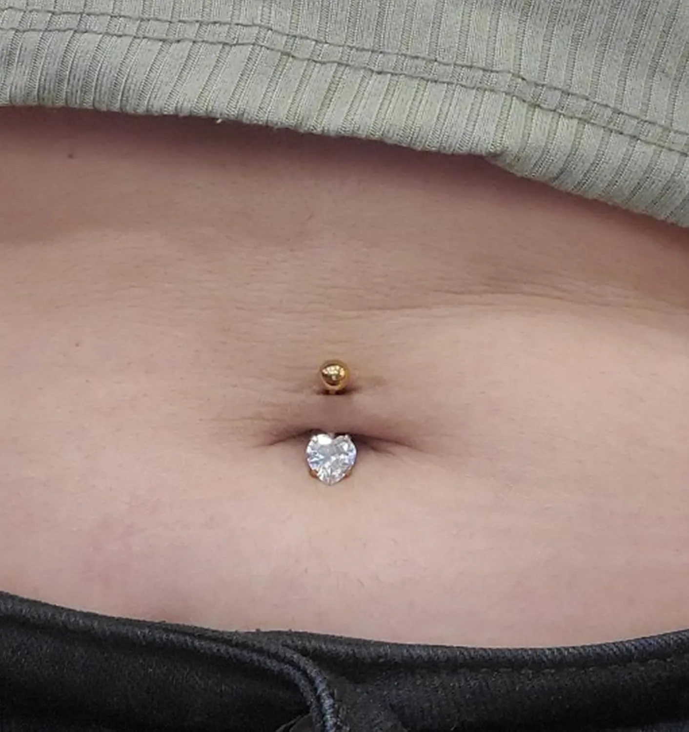QWALIT Belly Button Ring Silver Gold Belly Rings Surgical Stainless Steel Belly Button Rings for Women Belly Button Piercing Jewelry Hypoallergenic Dangle Belly Button Ring Clicker Belly Ring Dangling
