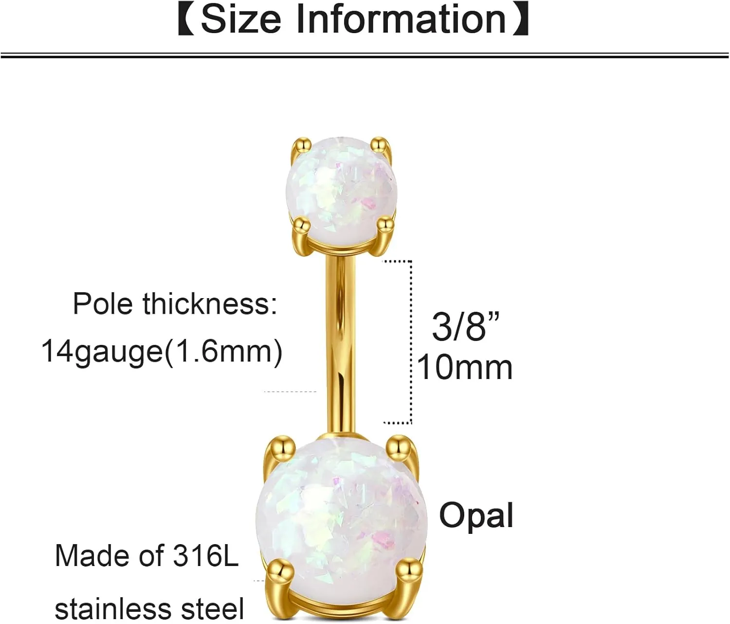 QWALIT Belly Button Ring Silver Gold Belly Rings Surgical Stainless Steel Belly Button Rings for Women Belly Button Piercing Jewelry Hypoallergenic Dangle Belly Button Ring Clicker Belly Ring Dangling