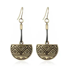 Retro Style Vintage Semi Circle Shaped Drop Jewelry -2 Colors